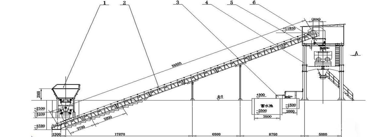 hzs120 concrete plant layout